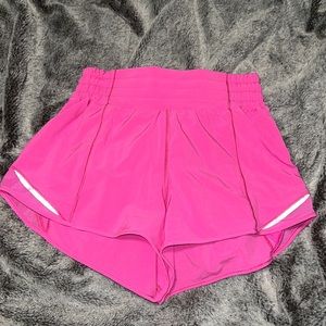 Pink hotty hot lululemon shorts
